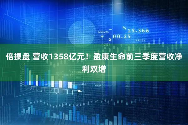 倍操盘 营收1358亿元！盈康生命前三季度营收净利双增